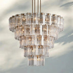 Delsie Round Chandelier 38''48''60'' - Cyran Lamps