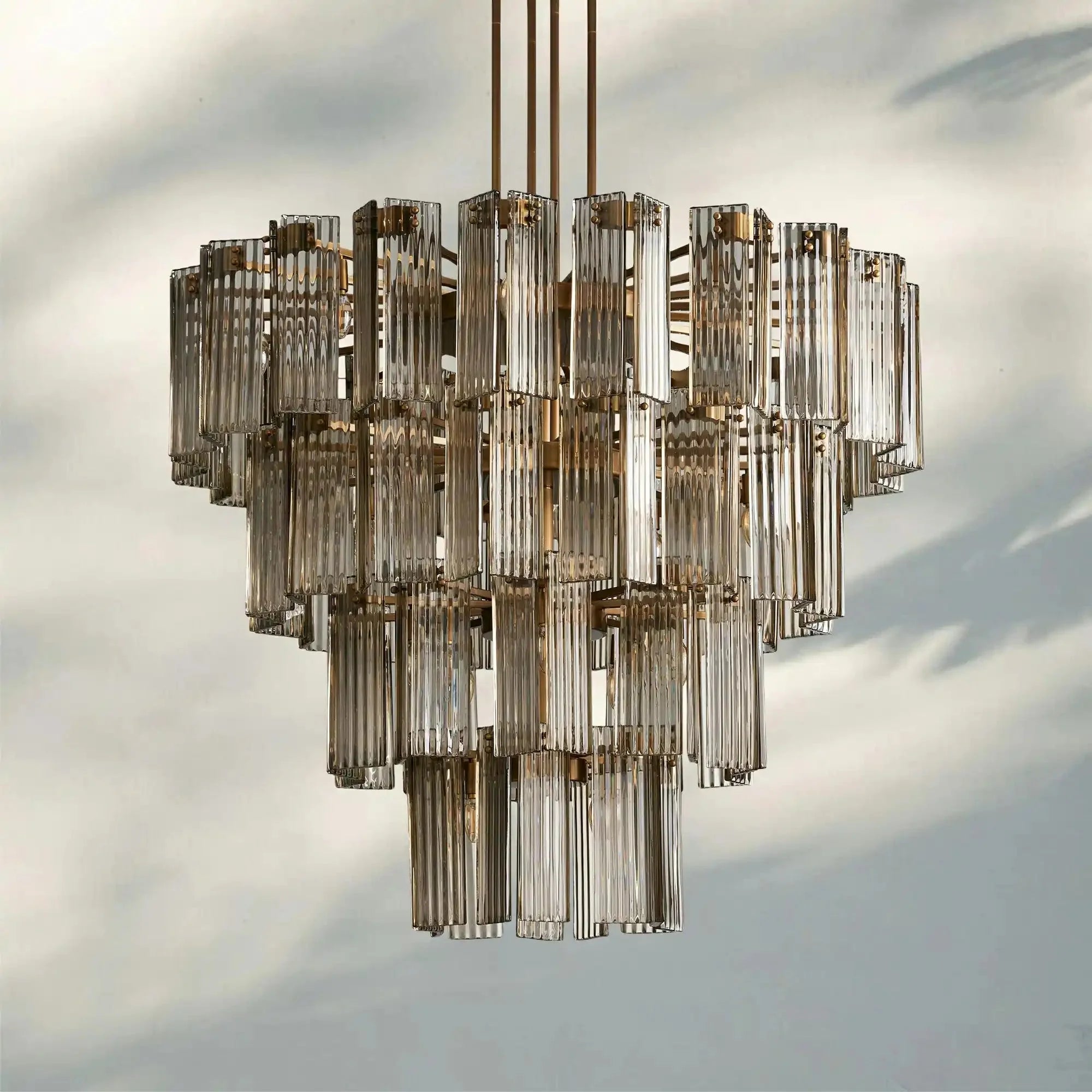 Delsie Round Chandelier 38''48''60'' - Cyran Lamps