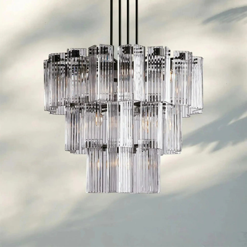 Delsie Round Chandelier 38''48''60'' - Cyran Lamps