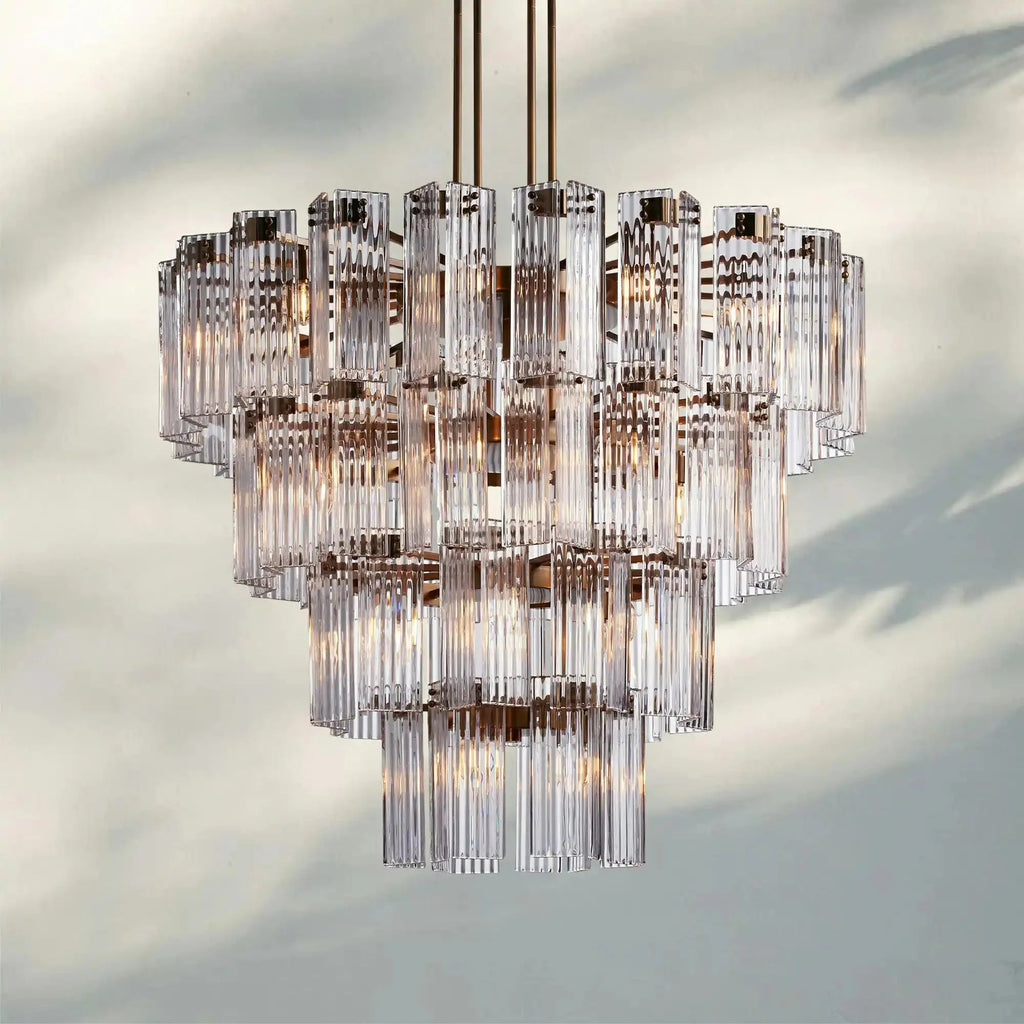 Delsie Round Chandelier 38''48''60'' - Cyran Lamps