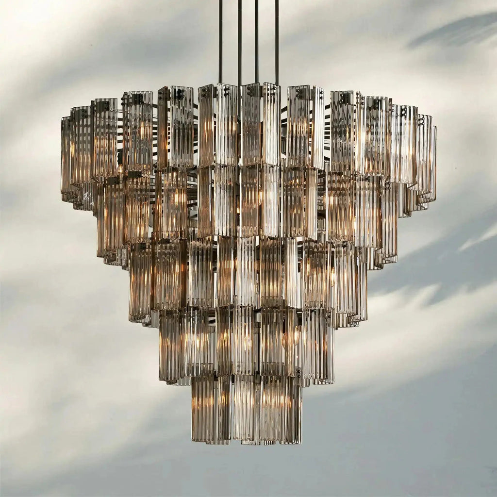 Delsie Round Chandelier 38''48''60'' - Cyran Lamps