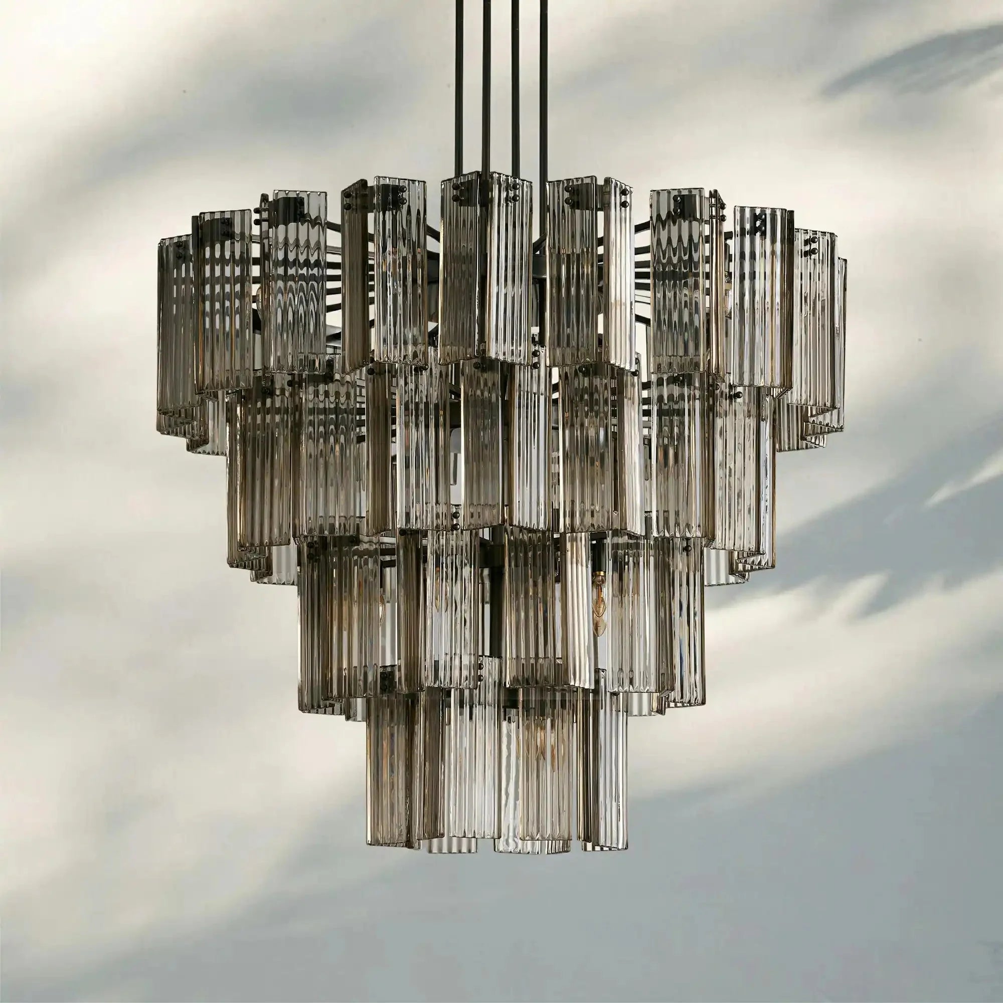 Delsie Round Chandelier 38''48''60'' - Cyran Lamps