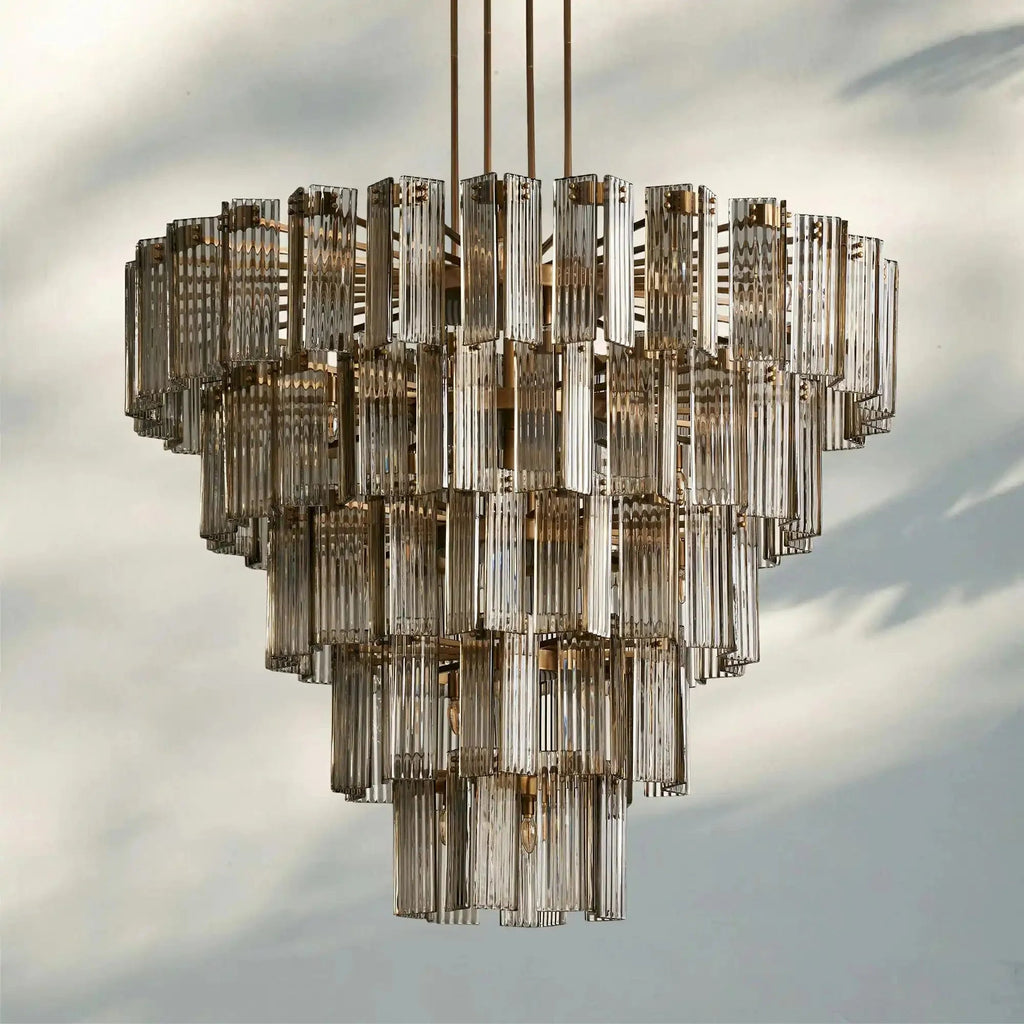 Delsie Round Chandelier 38''48''60'' - Cyran Lamps