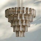 Delsie Round Chandelier 38''48''60'' - Cyran Lamps