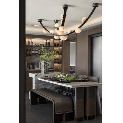 Dew Drops Alabaster Chandelier - L 188cm x H 120cm / L 74″ x H 47.2″Black & WhiteWarm LightCyranlamps