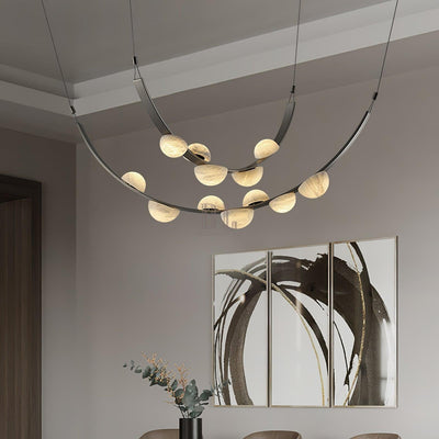Dew Drops Alabaster Chandelier - L 188cm x H 120cm / L 74″ x H 47.2″Black & WhiteWarm LightCyranlamps