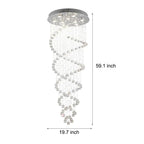 Double Spiral Three Step Dimming LED Modern Staircase Chandelier - Cyran Lamps