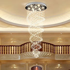 Double Spiral Three Step Dimming LED Modern Staircase Chandelier - Cyran Lamps