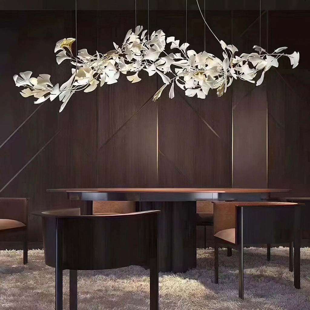 Ebuylight Leaves Combination Gingko Ceramics Chandelier - Cyran Lamps