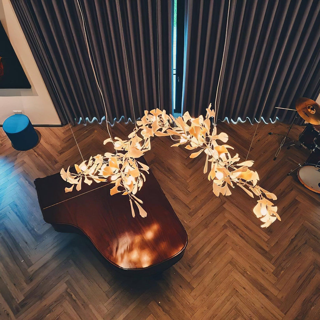 Ebuylight Leaves Combination Gingko Ceramics Chandelier - Cyran Lamps