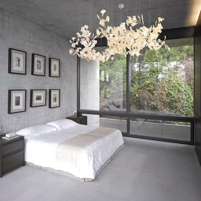 Ebuylight Leaves Combination Gingko Ceramics Chandelier - Cyran Lamps