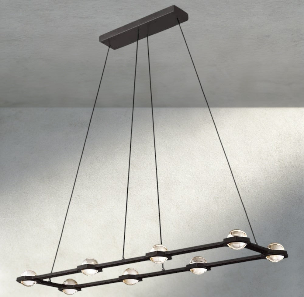 Ecletant Rectangular Chandelier 54", 72" - Cyran Lamps