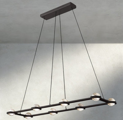 Ecletant Rectangular Chandelier 54", 72" - Cyran Lamps