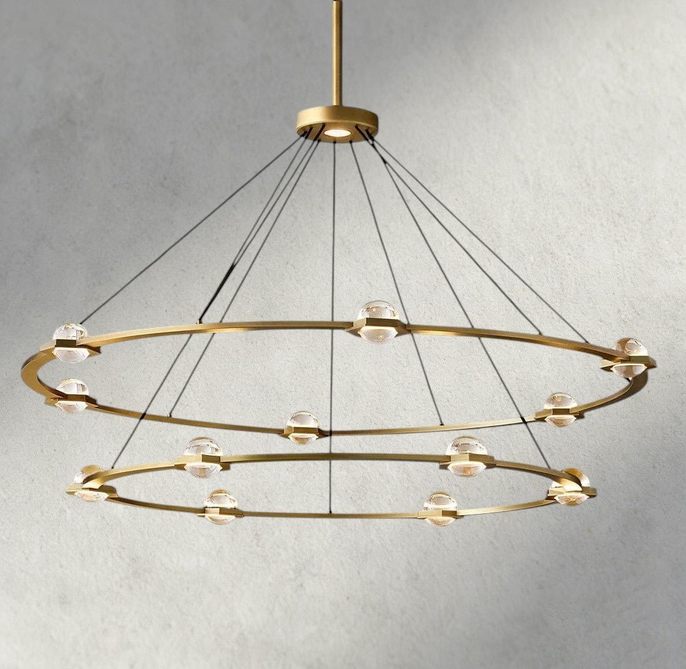 Ecletant Round Chandelier 36", 48", 60", Two - Tied 60" - Cyran Lamps