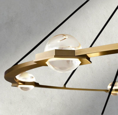 Ecletant Round Chandelier 36", 48", 60", Two - Tied 60" - Cyran Lamps