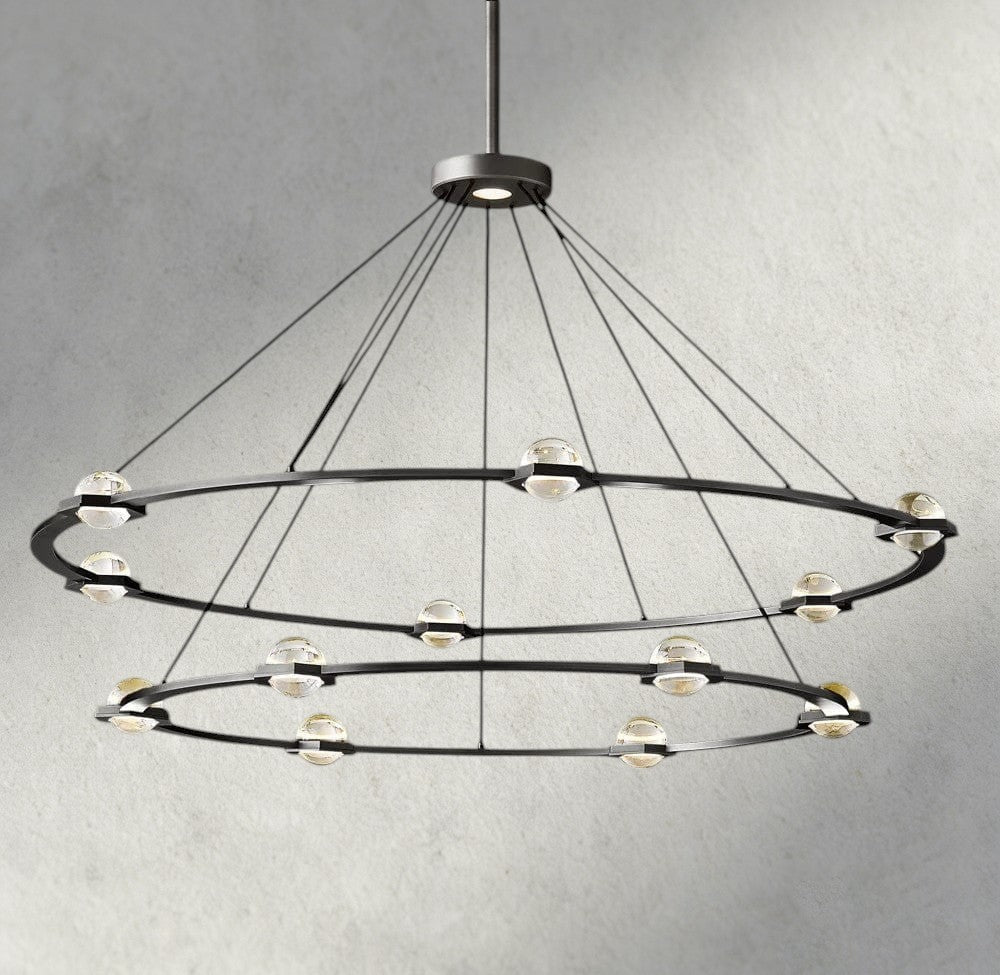Ecletant Round Chandelier 36", 48", 60", Two - Tied 60" - Cyran Lamps