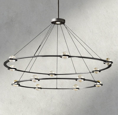 Ecletant Round Chandelier 36", 48", 60", Two - Tied 60" - Cyran Lamps