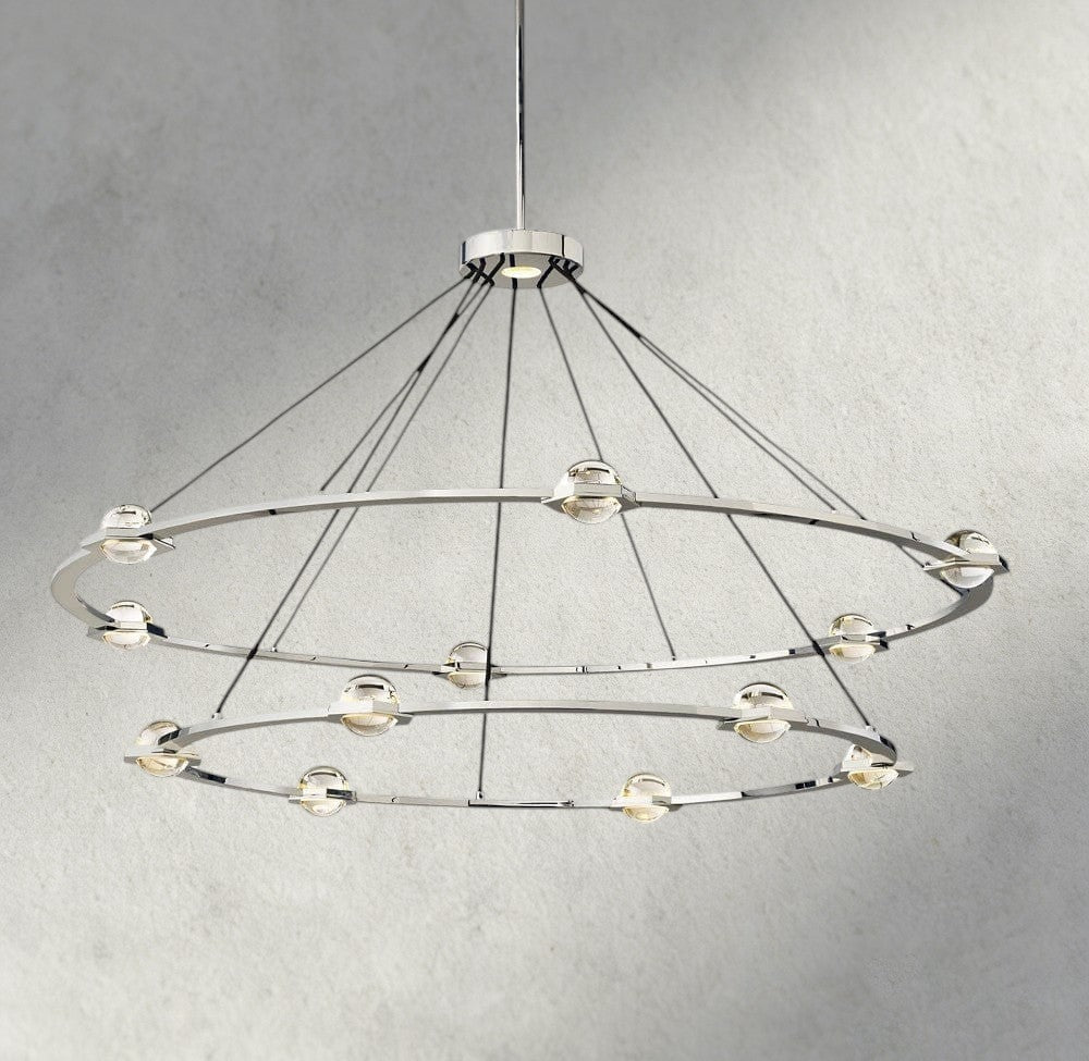 Ecletant Round Chandelier 36", 48", 60", Two - Tied 60" - Cyran Lamps