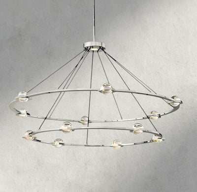 Ecletant Round Chandelier 36", 48", 60", Two - Tied 60" - Cyran Lamps