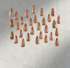 Edda Linear Glass Chandelier 48", 54" - Cyran Lamps
