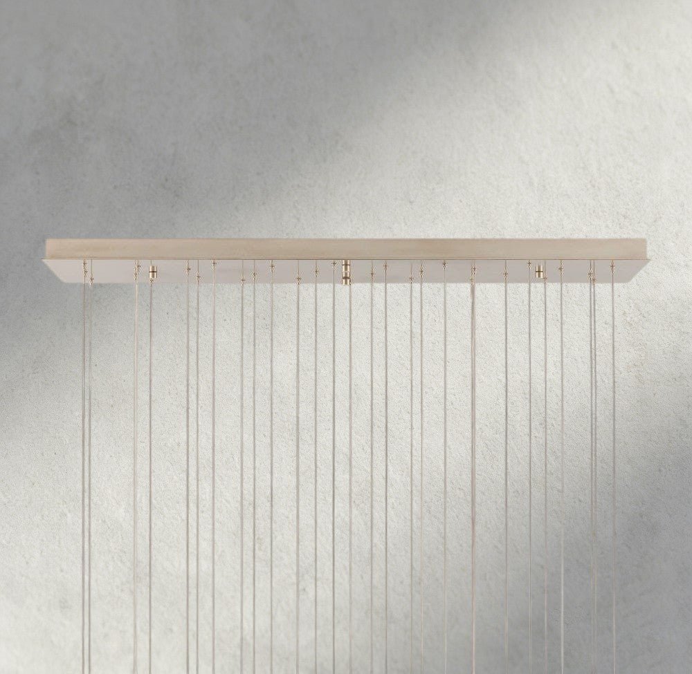 Edda Linear Glass Chandelier 48", 54" - Cyran Lamps