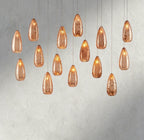 Edda Linear Glass Chandelier 48", 54" - Cyran Lamps