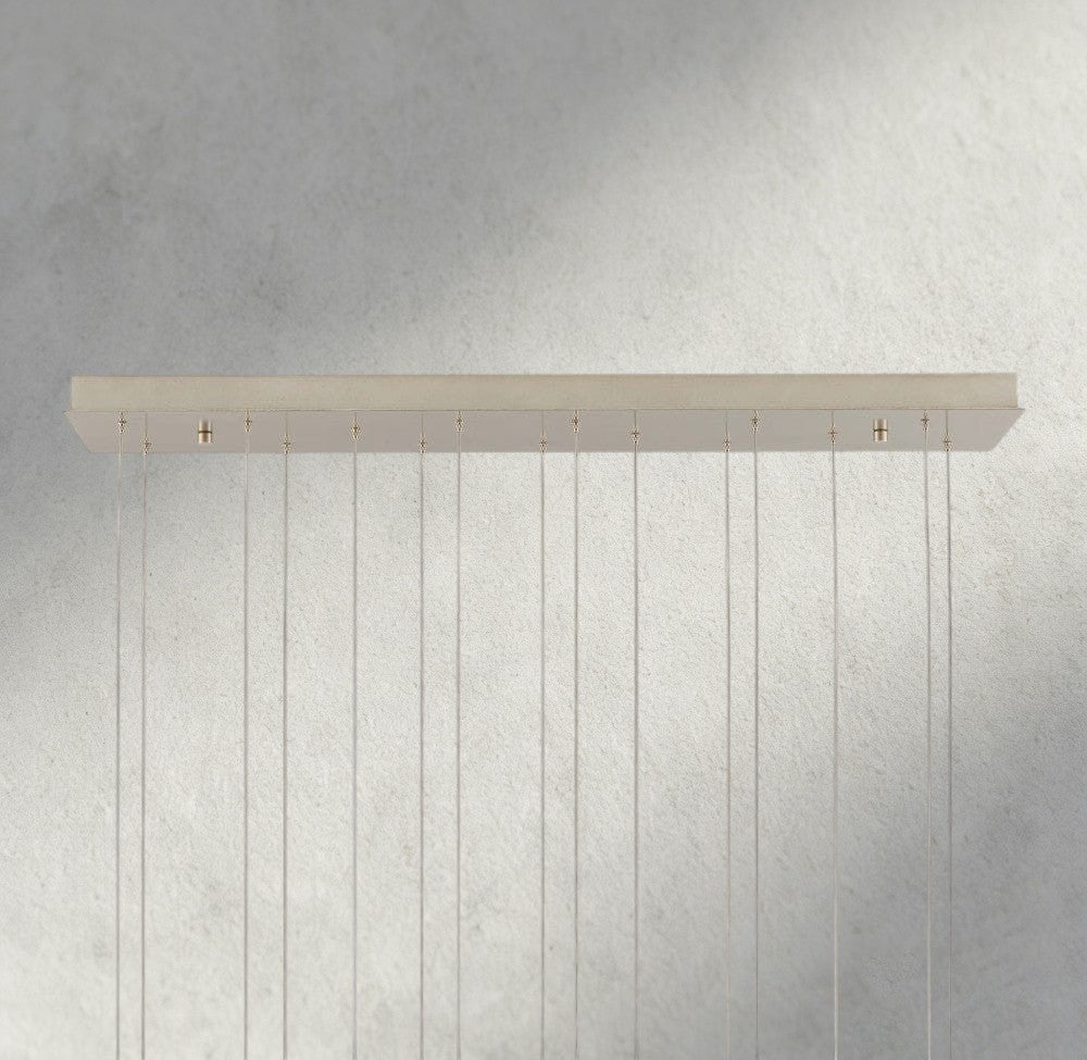 Edda Linear Glass Chandelier 48", 54" - Cyran Lamps