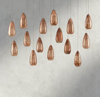 Edda Linear Glass Chandelier 48", 54" - Cyran Lamps