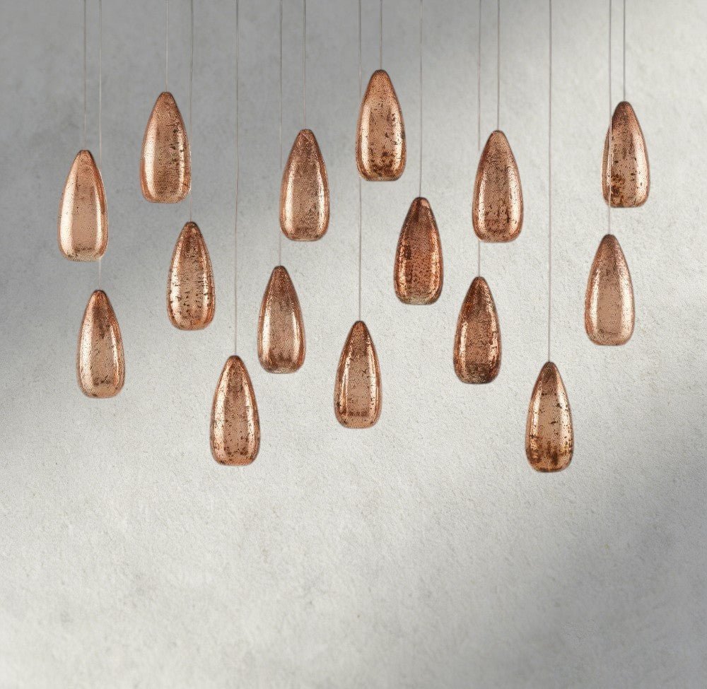 Edda Linear Glass Chandelier 48", 54" - Cyran Lamps