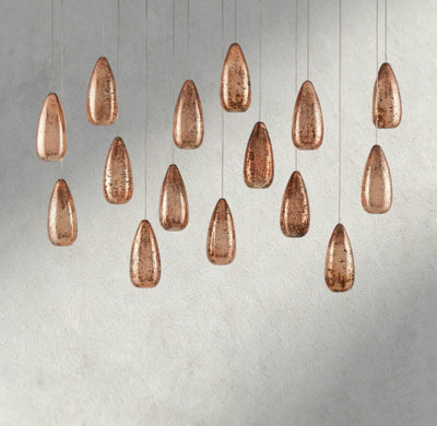 Edda Linear Glass Chandelier 48", 54" - Cyran Lamps