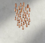 Edda Round Glass Chandelier 23", 35" - Cyran Lamps