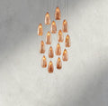 Edda Round Glass Chandelier 23", 35" - Cyran Lamps
