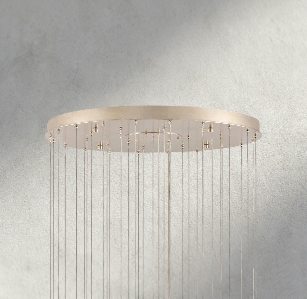 Edda Round Glass Chandelier 23", 35" - Cyran Lamps