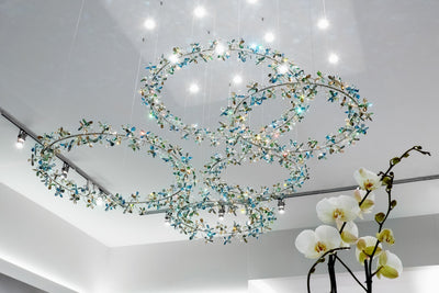 Modern Design Crystal Chandelier with Floral Crown Shape