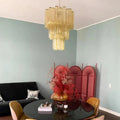 Elegant Yellow Murano Glass Tube Chandelier 25.6" - Cyran Lamps