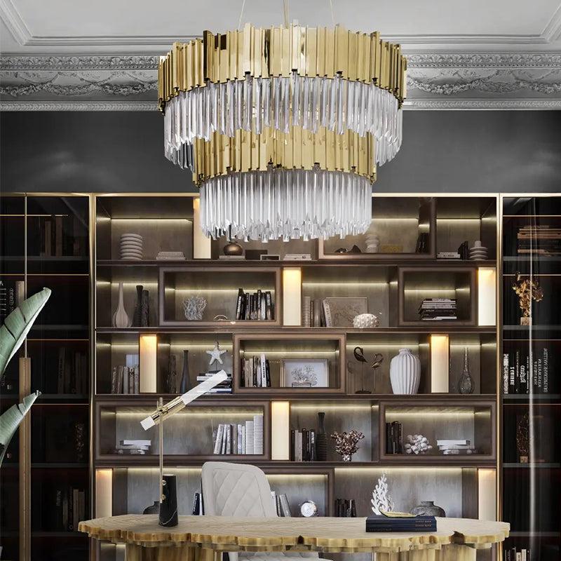 Empire Decorative 2 - tier Round Chandelier - Cyran Lamps