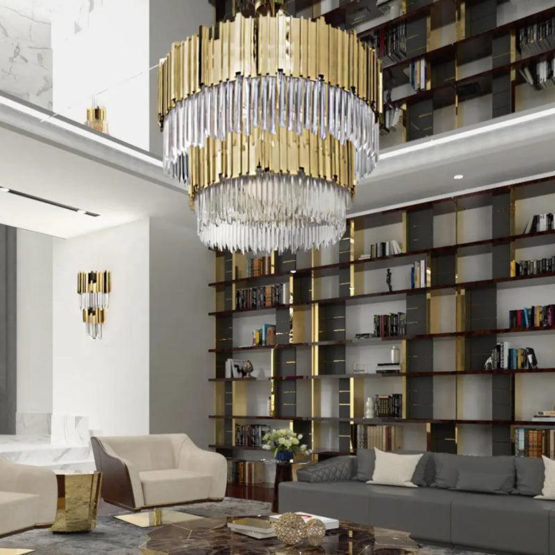 Empire Decorative 2 - tier Round Chandelier - Cyran Lamps