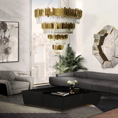 Empire Decorative 4 - tier Round Chandelier - Cyran Lamps