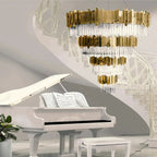Empire Decorative 4 - tier Round Chandelier - Cyran Lamps