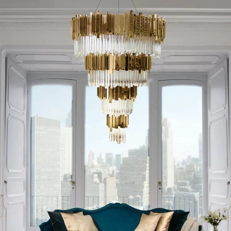 Empire Decorative 4 - tier Round Chandelier - Cyran Lamps