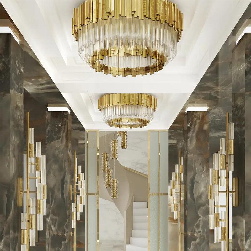 Empire Decorative Round Flush Mount - Cyran Lamps