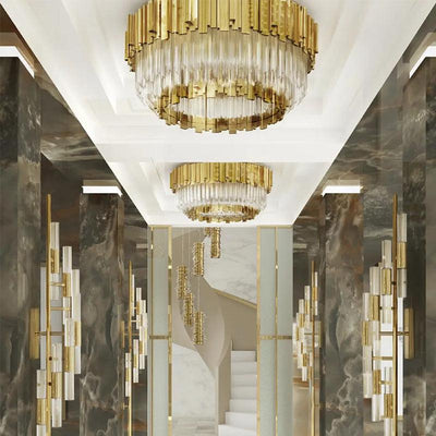 Empire Decorative Round Flush Mount - Cyran Lamps