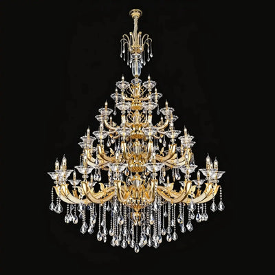 Eternal Baroque Revival Chandelier Series with Diamond - Inspired Crystal - Studded Light Arms - 48 Lights/D77.17"*H109.45"(D196cm*H278cm)Warm LightCyranlamps