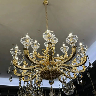 Eternal Baroque Revival Chandelier Series with Diamond - Inspired Crystal - Studded Light Arms - 48 Lights/D77.17"*H109.45"(D196cm*H278cm)Warm LightCyranlamps
