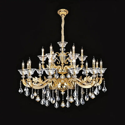 Eternal Baroque Revival Chandelier Series with Diamond - Inspired Crystal - Studded Light Arms - 18 Lights/D48.43"*H38.58"(D123cm*H98cm)Warm LightCyranlamps