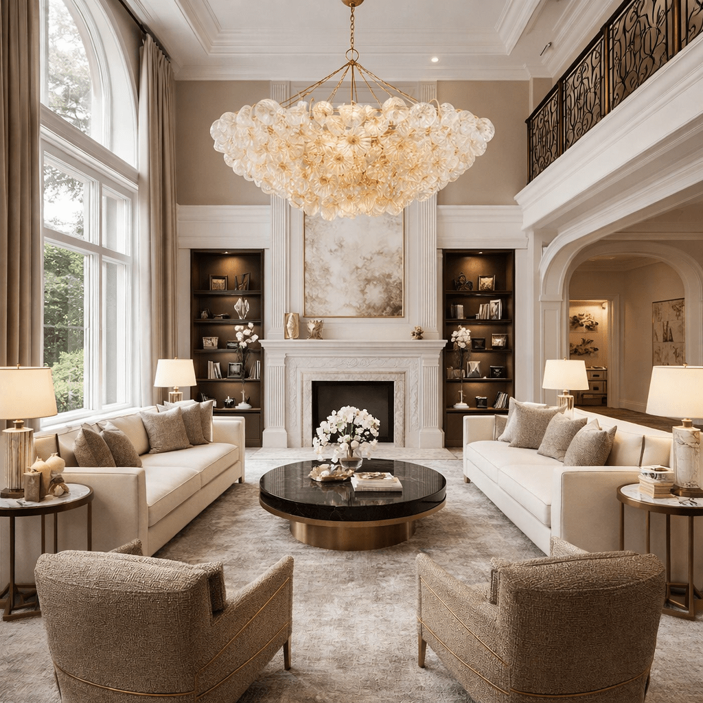 Falia Round Chandelier - Cyran Lamps