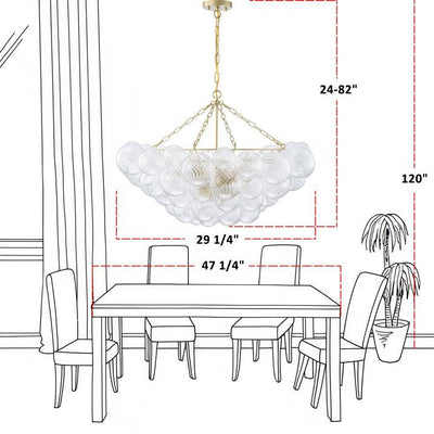 Falia Round Chandelier - Cyran Lamps