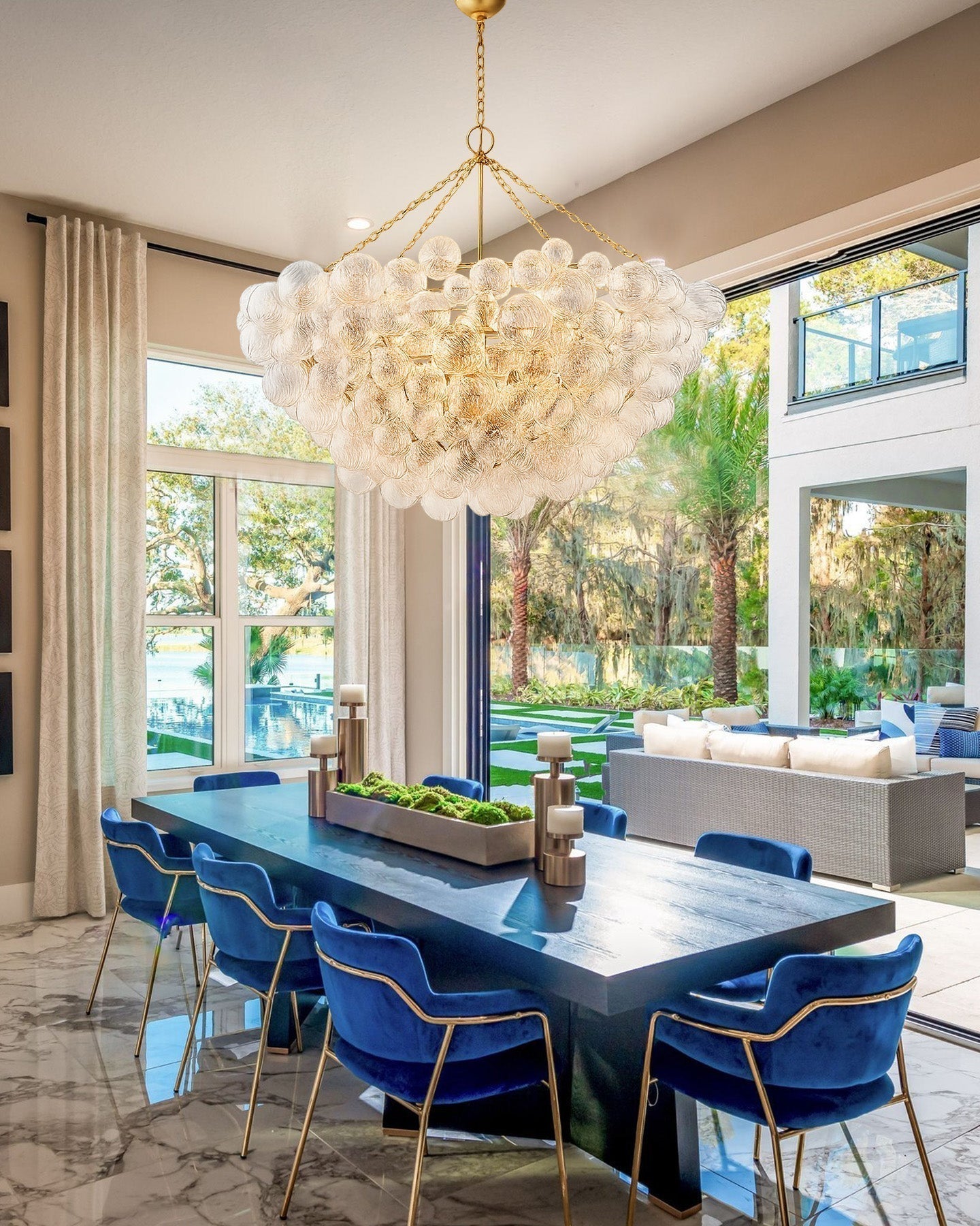 Falia Round Chandelier - Cyran Lamps