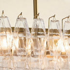 Florence Glass Linear Chandelier - Cyran Lamps