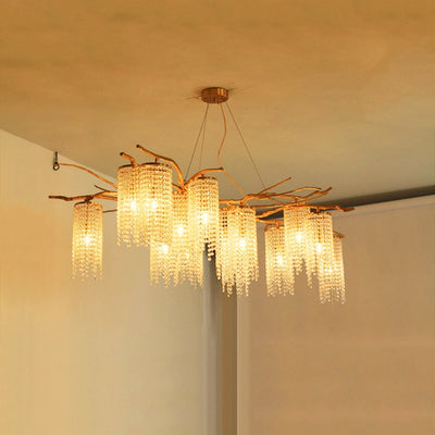 Forest Dawn Brass Branch Chandelier - L 63″ x W 31.5″ x H 17.7″Dark CopperCyranlamps